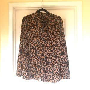 Talbots Leopard-Print Blouse